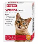 Beaphar WORMclear Cat Kitten Wormer kills Roundworm Tapeworm Vet Strength Tablet