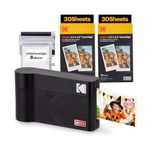 KODAK Mini 2 ERA 4PASS Portable Photo Printer (2.1x3.4) (Black, Printer + 68 Sheets (8 Initial Sheets + 60 Sheets Pack))