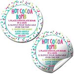 Confetti Pink & Purple Polka Dots Hot Cocoa Bomb Packaging Sticker Labels, Total of 40 2" Circle Stickers by Amanda Creation