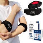 Dr.Arthritis Tennis Elbow Support Strap & Doctor Handbook - Reliable Elbow Support For Men- Adjustable Elbow Brace For Daily Wear, Gym, Sports, Rapid Pain Relief (Pair, Black)