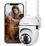 PKST Full HD Mini PTZ Security Camera | 355° CCTV Camera | Color Vision |1080p V380 Pro App Live Streaming | Two-Way Audio | Motion Detection Alert (Mini ptz)