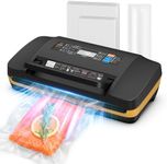 Commercial Vacuum Sealer Machine,95KPa Food Vacuum Sealer Machine,18-in-1 Scelleuse Sous Vide with Double Heat Seal, Dry Moist Damp Modes, Built-in Cutter & Roll Storage,Easy-Lock Handle for Sous Vide