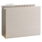 Smead TUFF Extra Capacity Box Bottom Hanging Folder, 4" Expansion, 1/3-Cut Easy Slide Tab, Letter Size, Steel Gray, 18 per Box (64242)