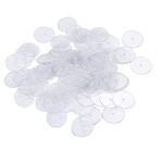 LUMBER FASHION Silicone Rubber Ear Back Stoppers Push Buttons Findings Stud Earring Plugs Earring Backs Clear Disc Pads to Stabilize Earrings 200 Pcs