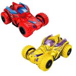 TECHNO TOYS Push and Go Stunt Racing Toy Car for Kids 360 Degree Rotation Big Rubber Tires Friction Powered Stunt Car Truck Vehicle Toy for Kids Toddlers