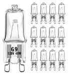 AHEVO G9 JCD 40 Watt 120 Volt T4 JD Type Halogen House Hold Light Bulb Crystal Clear Lense Hanging Pendant Accent Type Spot Down Lamp Chandelier Sconce Fixture Lighting 12 Pack