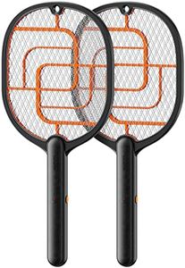 GAIATOP Electric Fly Swatter, 3200V Battery Powered Handheld Fly Zapper, 3-Layer Protection Grid Bug Zapper Racket for Home Bedroom Kitchen Office Backyard Patio Indoor Outdoor