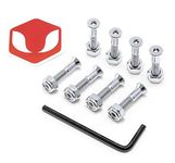 Venom Premium 1" - Allen Key Anodised Skateboard Deck Bolts/Screws/Hardware - Silver