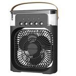 Drumstone [𝟏𝟓 𝐘𝐄𝐀𝐑𝐒 𝐖𝐀𝐑𝐑𝐀𝐍𝐓𝐘] Portable Air Conditioner Fan – Mini Evaporative Cooler with 1/2/3 H Timer, 3 Wind Speeds, and 3 Spray Modes for Office, Home, Dorm & Travel_Multicolor