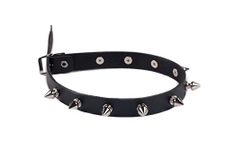 Necklace Punk Rock Gothic Black Rivet Leather Spiked Neckband Choker Adjustable