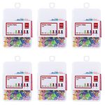 Deli W0030 Cute Push Pins Steel Point/Board Pins/Thumb Pins/Gem Pins for Notice Board Wall Frames, Display Board, Bulletin Board Thumbtacks- Multicolor, Pack of 6, 100Pcs Each Box