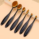 UNIMEIX 6 Pack Blending Brushes for Card Making Crafting Ink Blender Brushes Set Tool Paper Background Brush for Drawing (Brown)