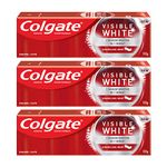 Colgate Visible White, teeth whitening Toothpaste with sparkling mint - 3 x 100gm