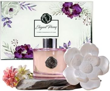 Pretty Valley Home Ceramic Flower Fragrance Diffuser 100ml Elegant Peony