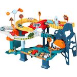 Dinosaur Race Track Car for Kids, Adventure Race Play Set with 4 Mini Cars for Preschool Boys and Girls Gift for Kids Aged 3+