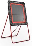 Rukket 4x8ft Lacrosse Rebounder Pitchback Training Screen | Practice Catching, Throwing, and Shooting with Rain Protection Screen