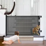 Retractable Baby Gates, Pet Gate with Cat Door