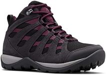 Columbia Women's Redmond V2 Mid Waterproof Hiking Boots, Black/Cherry, US 9