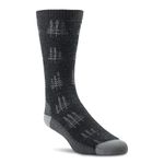 Farm to Feet Men's Cokeville Midweight Crew Socks, X-Large, Charcoal/Platinum