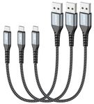 SUNGUY Micro USB Cable 1FT[3Pack] Short Braided USB 2.0 Micro Fast Charging and Data Sync Cord for Samsung Galaxy S7 Edge S6,Moto G5 G5S Plus,Sony Xperia Z3 Z5