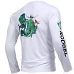 Rodeel Mahi Mahi Premium Fishing Shirt with +50 UPF Sun Protection Breathable Long Sleeve Shirt for Men Size:3XL