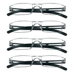 4 Pairs Reading Glasses, Blue Light Blocking Computer Glasses Women Men Anti Eyestrain/Glare