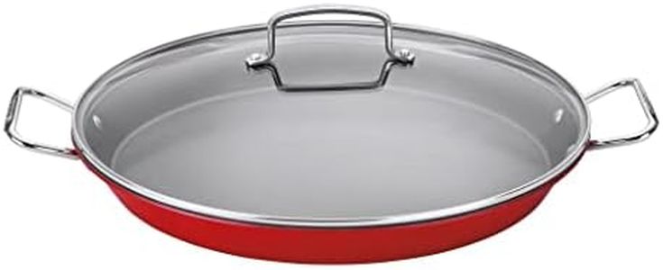 Cuisinart ASP-38CR 15-Inch Paella Pan With Lid, Red