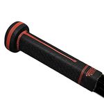 Buttendz Sentry Goalie Hockey Stick Replacement Grip - Precision Control for Goalies with Oversized Knob, Enhanced Tiling Texture, and Premium Hockey Grip (Black, Fire Drip)