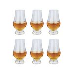 Gala Houseware Clear Whiskey Snifter Glasses, 5.7oz, Set of 6, Shaped for Nosing and Tasting, Perfect Glassware for Stylish Dinner Parties, Events, and Everyday Use