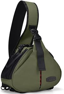 CADeN Camera Bag Sling Backpack Camera Case Waterproof with Rain Cover Tripod Holder, Compatible for DSLR/SLR Mirrorless Cameras (Canon Nikon Sony Pentax) and Accessories Green