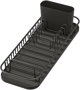 IKEA LILLHAVET - Scolapiatti multifunzione, antracite, 17,4 x 47,8 x 14 cm, resistente alla ruggine, si adatta al lavello, compatibile con vari tipi di stoviglie