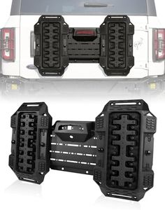 JROAD Bronco Rear Spare Tire Delete Frame w/Recovery Boards for Bronco 2021+ Accessories|Integrates Backup Camera Hole,Brake Light Bracket,Rear License Plate,Tailgate Vent Cover,DIY Shelf Board