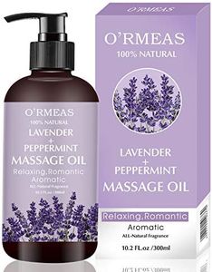 Aceite de masaje para calentar, relajar, masajear y aliviar el dolor de las articulaciones, Aceite corporal hidratante de lavanda y menta, Unisex, 10.2 fl.oz