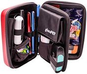 Glucology Diabetes Accessories Bag - Organiser for Blood Sugar Test Strips, Services, Glucose Meter, Tablets, Insulin Syringes, Needles and Lancets - Hard Case (Oversize, Red)…