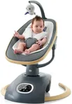 VaVaSoo Electric Baby Swing Newborn for Infants with 5 Speeds, Multi Motion 3D Baby Rocker for Girl Boy Swingset Indoor with 13 Melodies & Wireless Music, Remote Control, Dark Gray