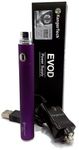 EVOD Vape Battery + Charger Bundle (Purple) Compatible With Kangertech EVOD CE4, Aspire CE5 ETS CE5-S By Vape force