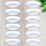 RGDECOR 6 Inches - Set of 12 - White Bottom Pot Plates for Plants - Plant Pot Tray Saucer - Flower Pot Base Plate - Plant Drip Tray - Flower Pot Tray - Bottom Plate for Pots - Planter Plate