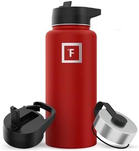IRON °FLASK Sports Water Bottle - 32oz, 3 Lids (Straw Lid), Leak Proof - Stainless Steel Gym & Bottles for Men, Women & Kids - Double Walled, Insulated Thermos - Valentines Day Gifts for Him or Her