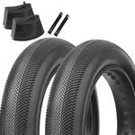 MOHEGIA E-Bike Fat Tire Replacement Set with 2 Pack 20 x 4.0-inch Folding Bicycle Tires, Inner Tubes, and Tire Levers, for Electric Urban Mountain or Three-Wheeled Bicycle