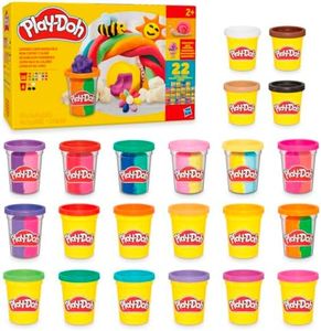 Play-Doh - Mon Coffret Coloré, Pack de 22 Pots de Pâte à Modeler (113 g et 57 g), 30 Couleurs Éclatantes, Loisirs Créatifs pour Filles et Garçons dès 2 Ans, Jouets d'Halloween pour Enfants