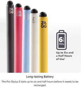 ZAGG Pro Stylus 2 – Gray Digital Pen for Tablets & Smartphones