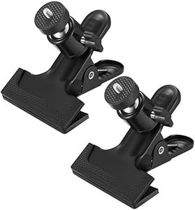 2 Pz Clip per Fotocamera, Supporto a Pinza in Metallo per Flash da Studio, Morsetto a Molla per Fotocamera con Testa a Sfera Rotante, Compatibile con Treppiede per Fotocamera GoPro Hero DSLR SLR