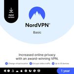 NordVPN Basic, 10 Devices, 1-Year, Premium VPN Software, Digital Code