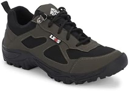 Leo's Fitness Shoes Men's Light Weight Waterproof Casual Shoes For Trekking,Hiking & Other Casual Purpose Olive,9 UK