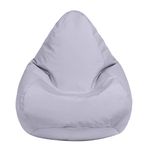 Loft 25 Kids Bean Bag Gamer Chair | Childrens Water Resistant Furniture | Indoor Outdoor Living Room BeanBag Seat | Durable & Comfortable | Ergonomic Design for Body Support (Bean Bag, Grey)