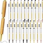 Colarr 20 Pcs 7mm Slimline Pen Kit with Refill Wood Turning Twist Pen Kit Lathe Turning Supplies for DIY Copper Pen Making Friend Teacher Students Gifts(Assorted Color, 20 Sets)