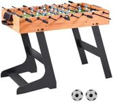 VEVOR Folding Foosball Table, 106 cm Standard Size Table, Indoor Full Size Foosball Tables for Home, Family, and Game Room, Durable Soccer Set, Includes 2 Balls