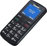 Panasonic KX-TU110EXB Unlocked Senior Mobile Phone Dual SIM Camera Torch Function Large Buttons Hearing Aid Compatible SOS Function Black