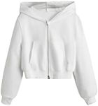 WDIRARA Girl's Zip Front Hoodie Poc