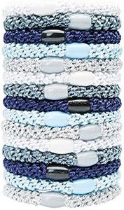 L. Erickson Grab & Go Ponytail Holders, Atlantic, Set of Fifteen - Exceptionally Secure with Gentle Hold